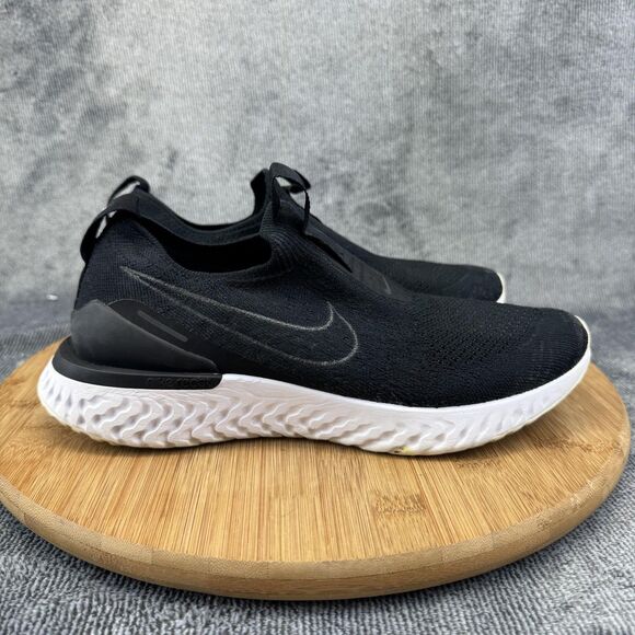 Nike Epic Phantom React Flyknit Shoes Womens 7.5 Black Running BV0415-001 - Picture 1 of 9